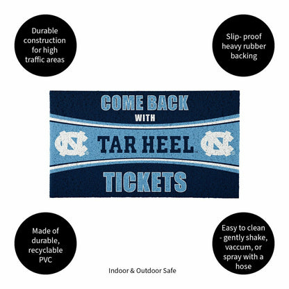 Team Sports America Recommended - 28" x 16" PVC Trapper Mat, Come Back with Tickets, University of North