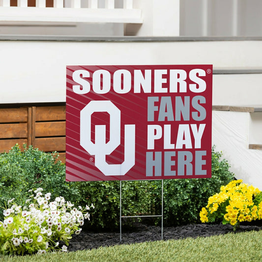 Team Sports America Classic - University of Oklahoma Coroplast Yard Sign "Fans Play Here"