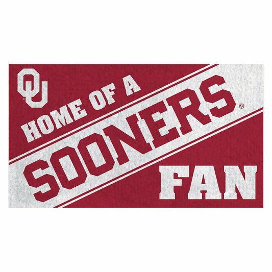 Team Sports America Essential - University of Oklahoma, PVC Mat COLOR, Home of a Fan