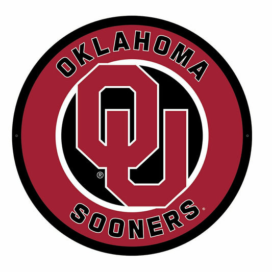 Team Sports America Classic - LED Wall Decor, Round, University of Oklahoma