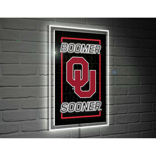Team Sports America Everyday - University of Oklahoma College Rectangle Neolite LED Decor