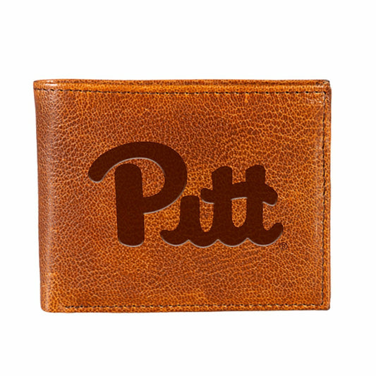 Team Sports America Best Seller - University of Pittsburgh, Embossed 100% Genuine Tumbled Leather Passca