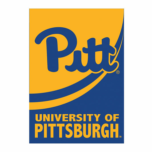 Team Sports America Trending - University of Pittsburgh Burlap Flag House Size