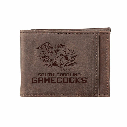 Team Sports America Best Seller - Front Pocket Wallet w/ RFID Blocking, University of South Carolina, Br