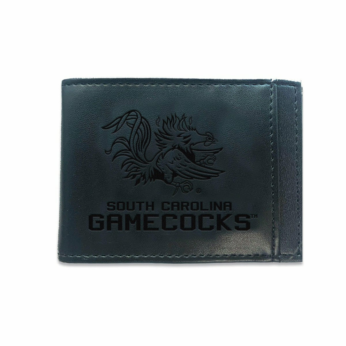 Team Sports America Recommended - Front Pocket Wallet w/ RFID Blocking, University of South Carolina, Bl