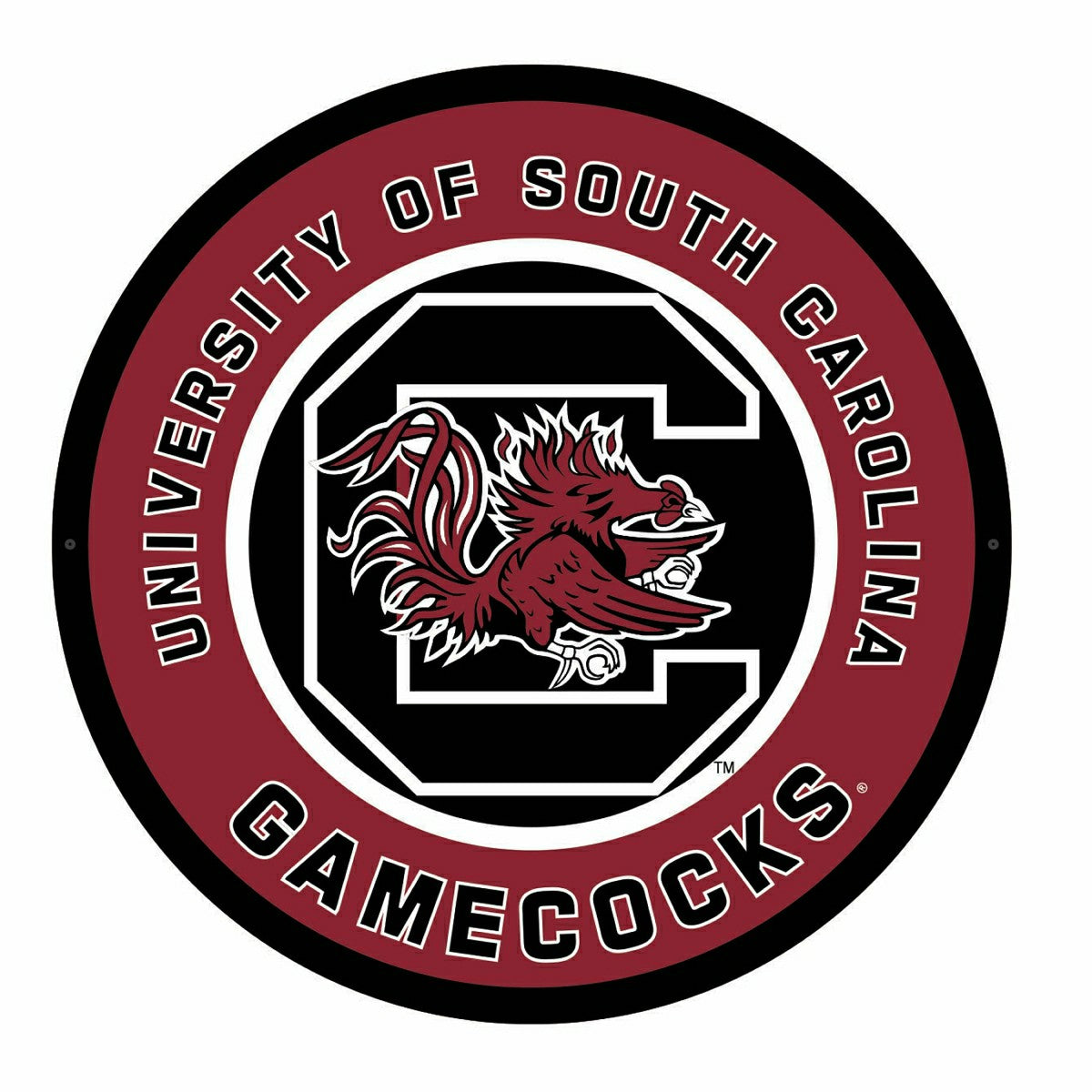 Team Sports America Exclusive - LED Wall Decor, Round, University of South Carolina