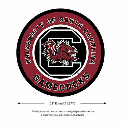 Team Sports America Exclusive - LED Wall Decor, Round, University of South Carolina