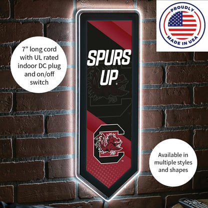 Team Sports America Signature - LED Wall Decor, Pennant, University of South Carolina