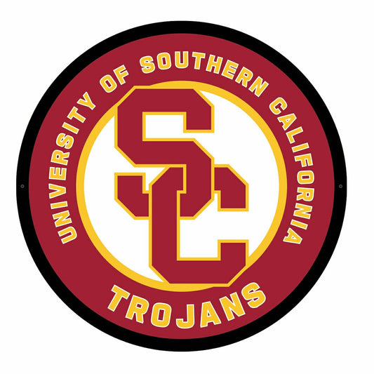 Team Sports America Exclusive - LED Wall Decor, Round, University of Southern California