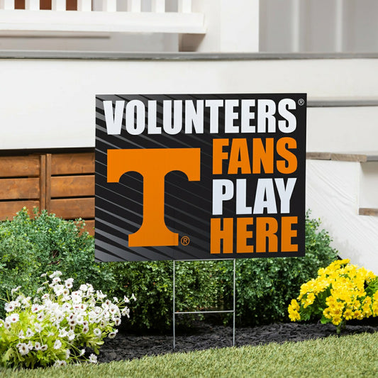 Team Sports America Best Seller - University of Tennessee Coroplast Yard Sign "Fans Play Here"