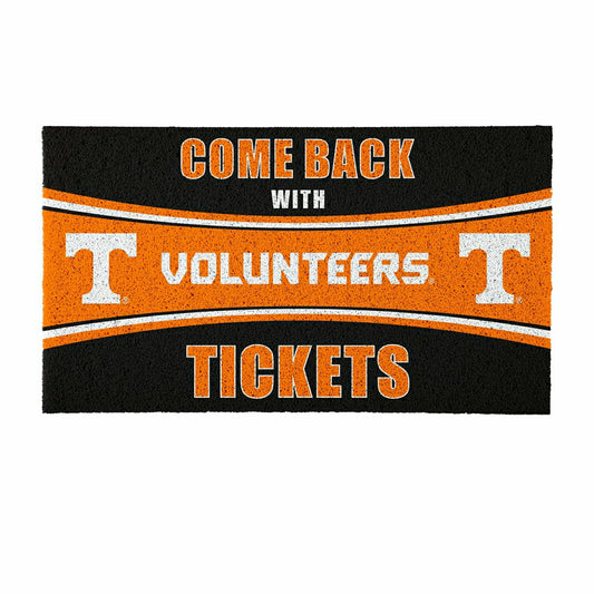 Team Sports America Recommended - 28" x 16" PVC Trapper Mat, Come Back with Tickets, University of Tenne