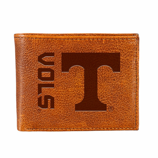 Team Sports America Classic - University of Tennessee, Embossed 100% Genuine Tumbled Leather Passcas