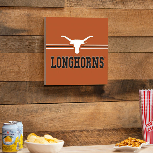 Team Sports America Exclusive - University of Texas Wood Wall Sign, 12x12