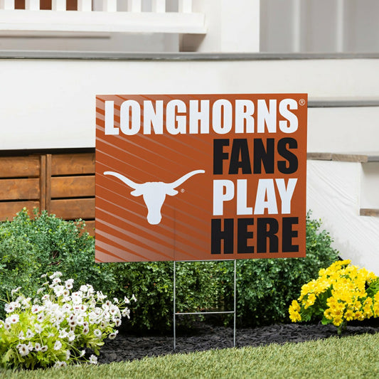 Team Sports America Trending - University of Texas Coroplast Yard Sign "Fans Play Here"