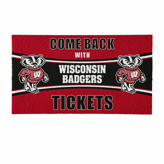 Team Sports America Trending - 28" x 16" PVC Trapper Mat, Come Back with Tickets, University of Wisco