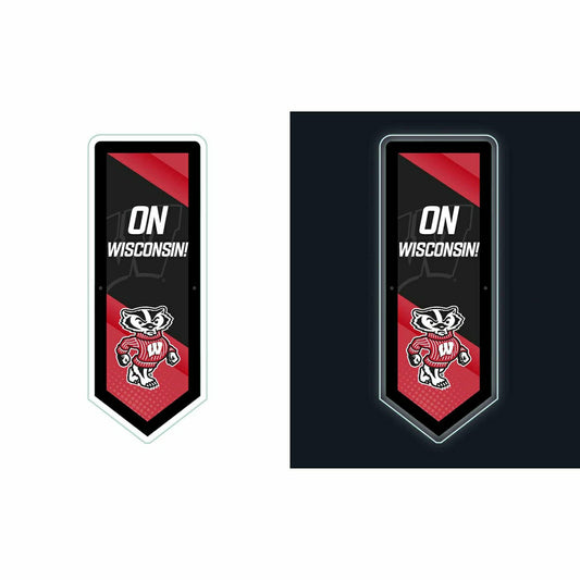 Team Sports America Essential - LED Wall Decor, Pennant, University of Wisconsin-Madison