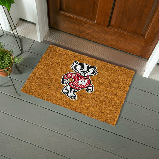 Team Sports America Best Seller - Coir Mat, 16"x28", University of Wisconsin-Madison
