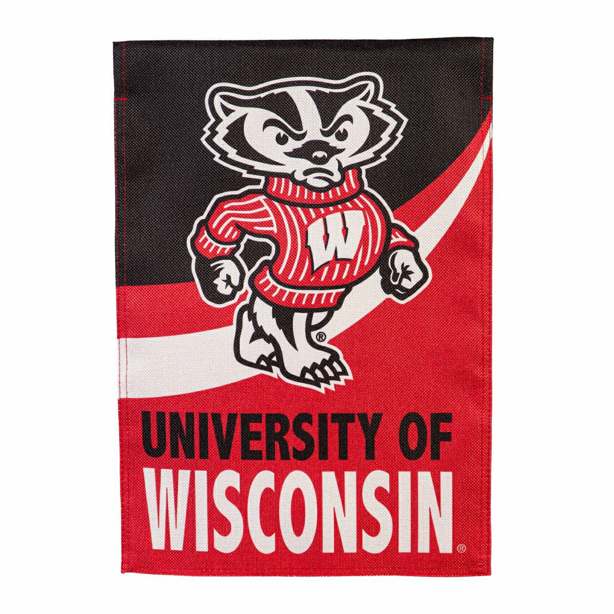 Team Sports America Signature - University of Wisconsin-Madison Burlap Flag GDN Size