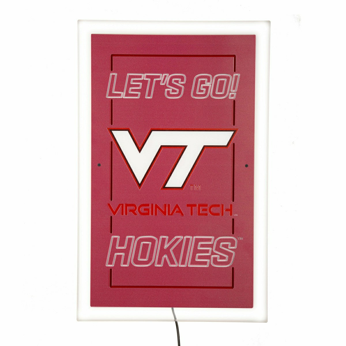 Team Sports America Value - Virginia Tech College Rectangle Neolite LED Decor