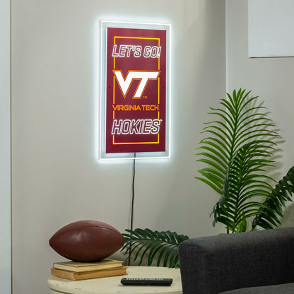 Team Sports America Value - Virginia Tech College Rectangle Neolite LED Decor