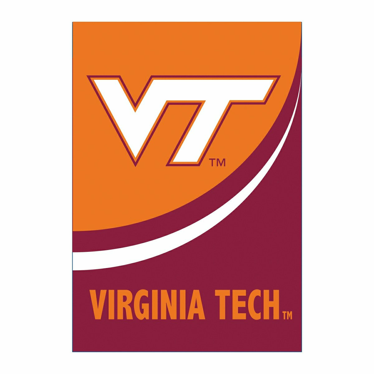 Team Sports America Best Seller - Virginia Tech Burlap Flag GDN Size