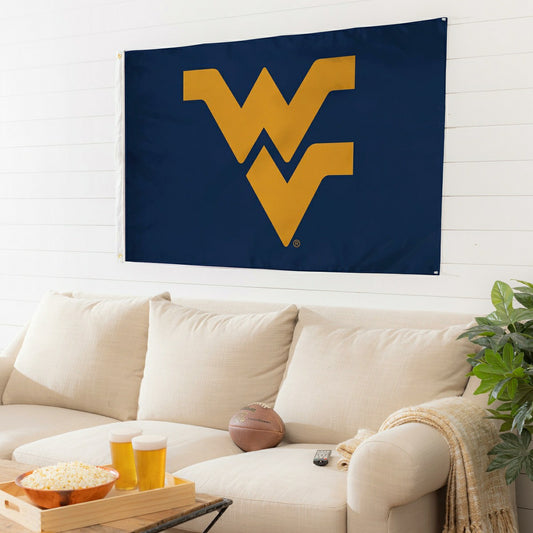 Team Sports America Exclusive - West Virginia University Single Sided Estate Flag with 2 Grommets, 3'x