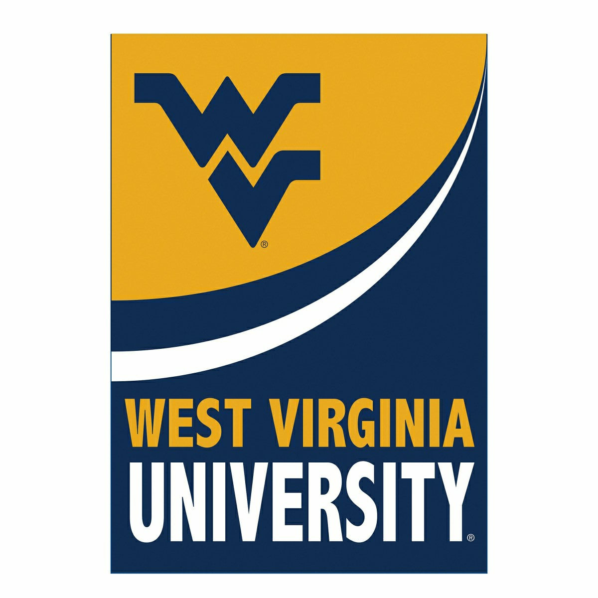 Team Sports America Classic - West Virginia University Burlap Flag GDN Size