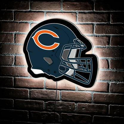 Team Sports America Signature - LED Wall Decor, Helmet, Chicago Bears