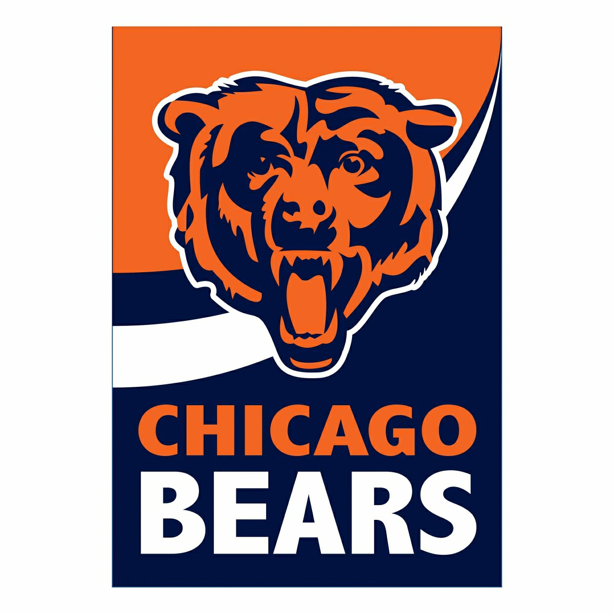 Team Sports America Essential - Chicago Bears Burlap Flag GDN Size