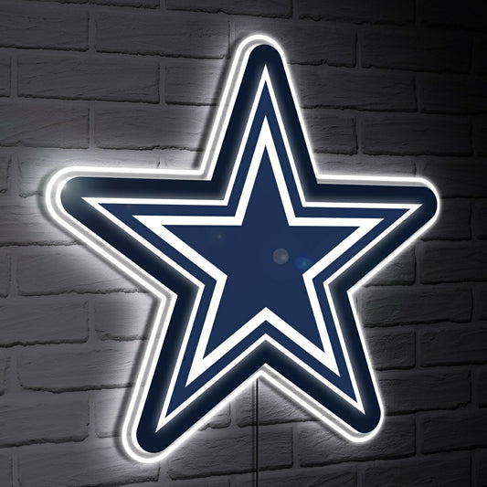 Team Sports America Everyday - Dallas Cowboys LED Wall Decor, Glazelite, Logo