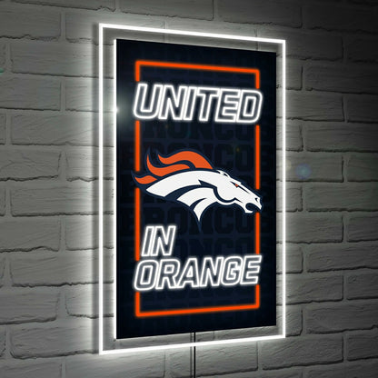 Team Sports America Trending - Denver Broncos NFL Football Rectangle Neolite LED Decor