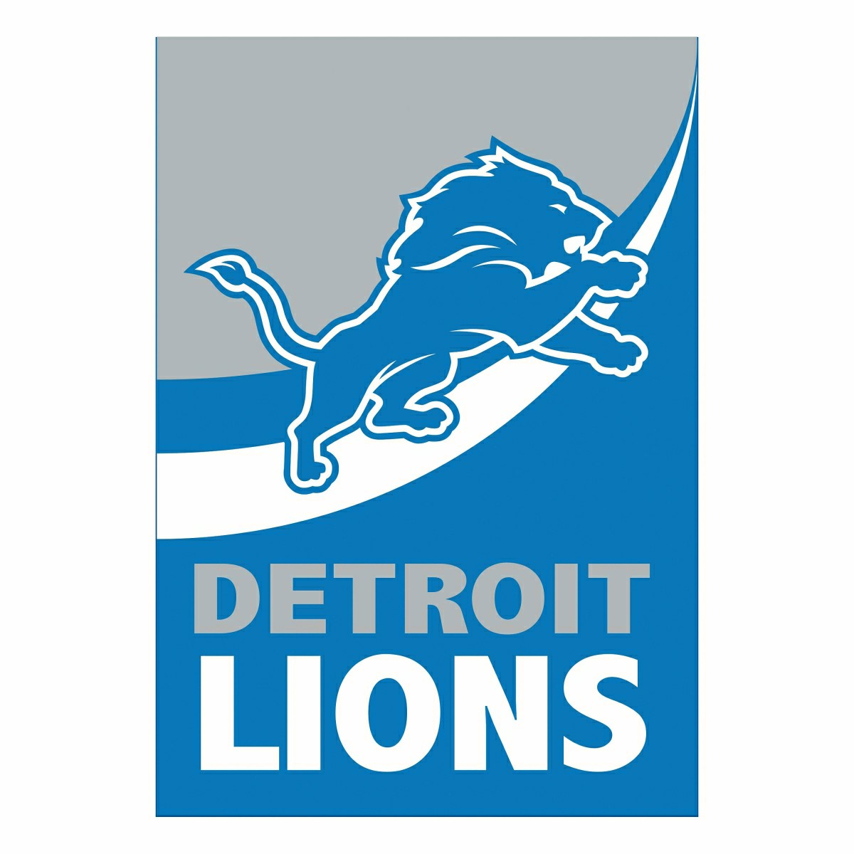 Team Sports America Classic - Detroit Lions Burlap Flag House Size