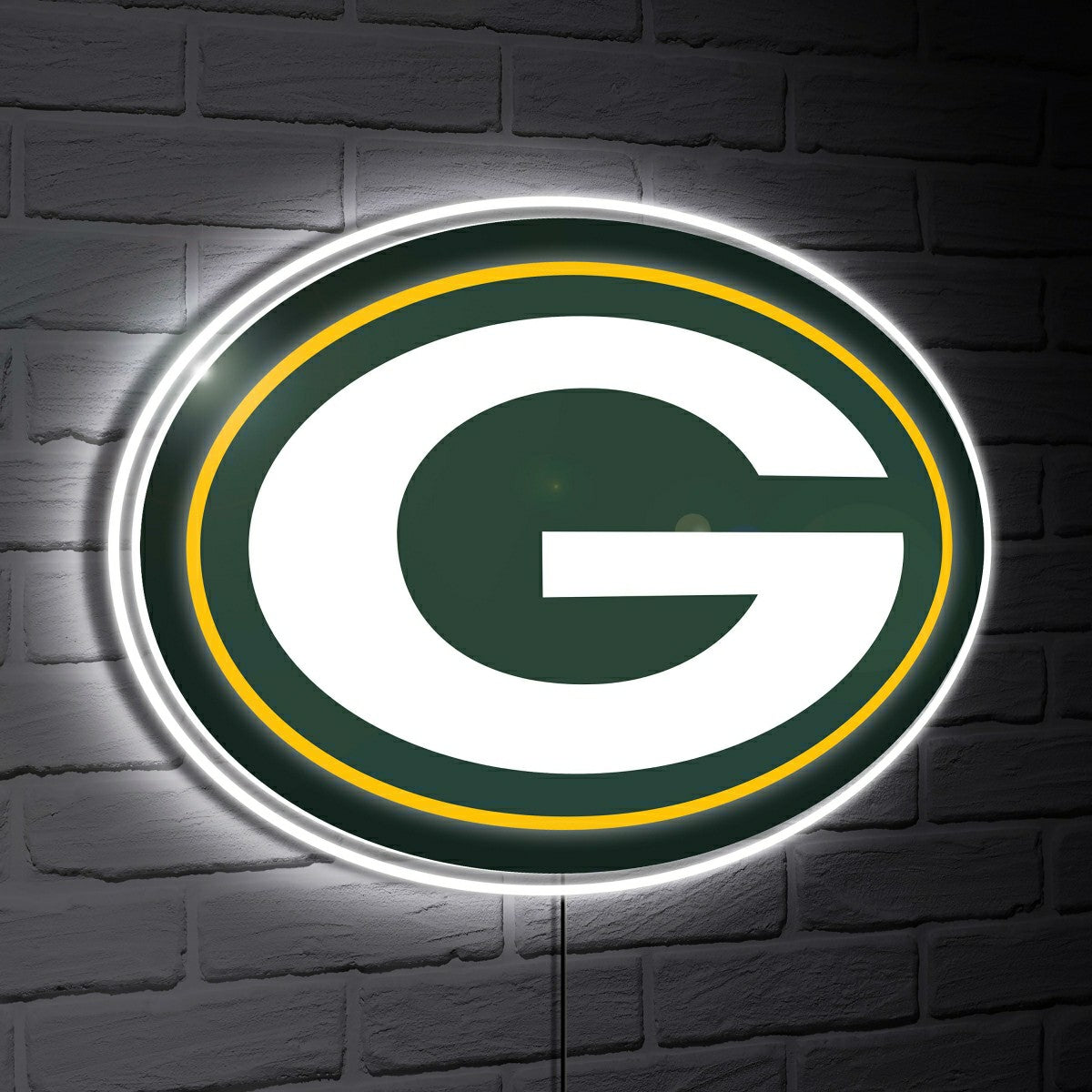 Team Sports America Value - Green Bay Packers LED Wall Decor, Glazelite, Logo