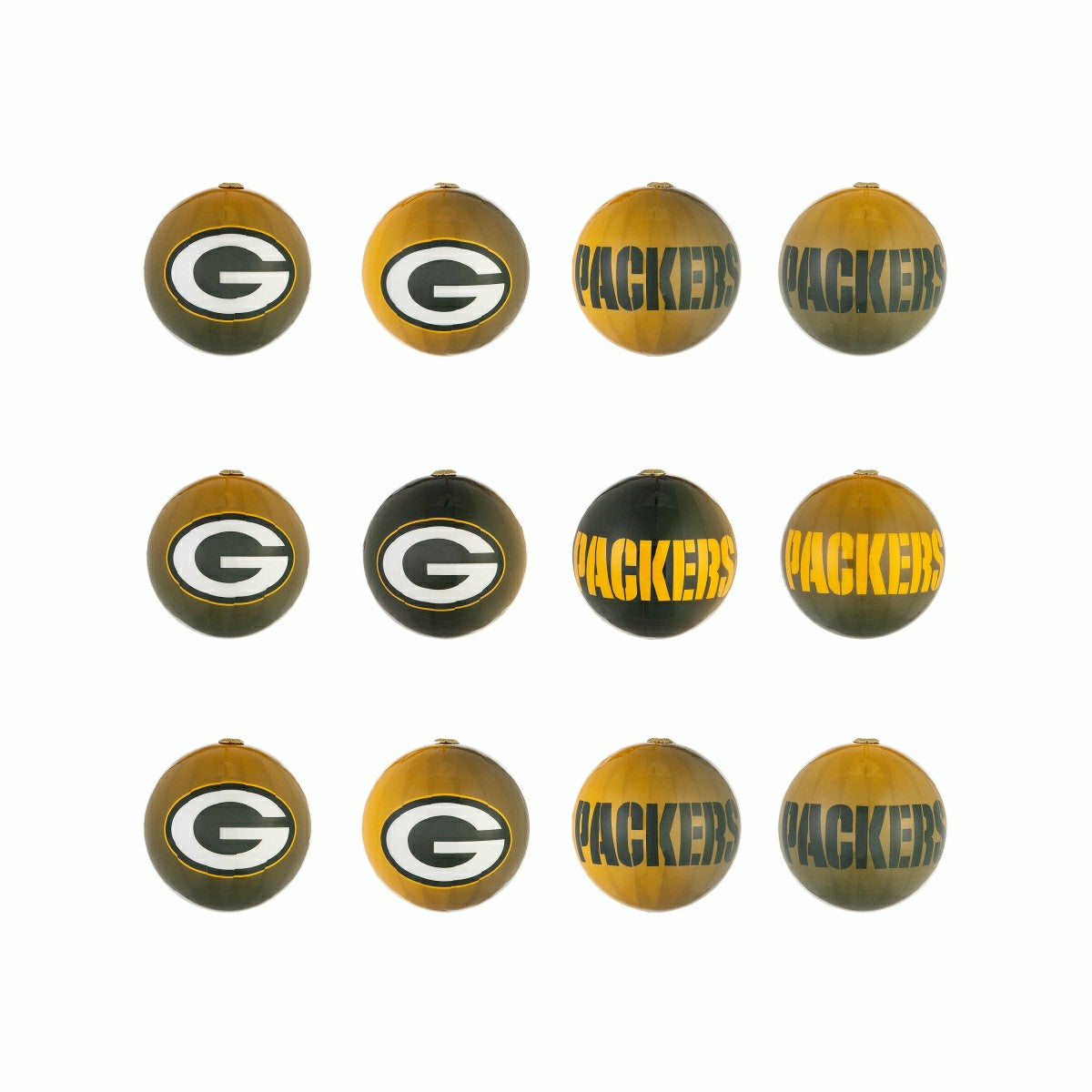 Team Sports America Value - 12pc Ornament Set, Green Bay Packers