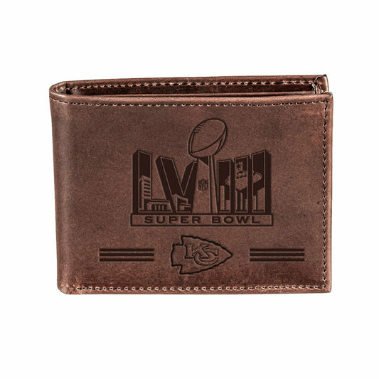 Team Sports America Classic - Kansas City Chiefs, Wallet, Bi-Fold, SB58 Champions, Brown