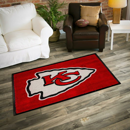 Team Sports America Everyday - 3'x5' Large USA Indoor Outdoor Outdoor Entryway Mat, Kansas City Chief