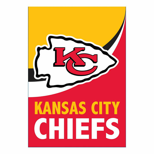 Team Sports America Classic - Kansas City Chiefs Burlap Flag GDN Size
