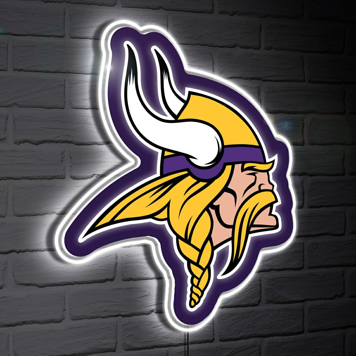 Team Sports America Best Seller - Minnesota Vikings LED Wall Decor, Glazelite, Logo