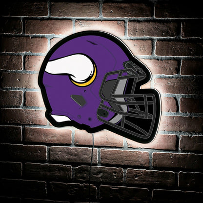 Team Sports America Signature - LED Wall Decor, Helmet, Minnesota Vikings