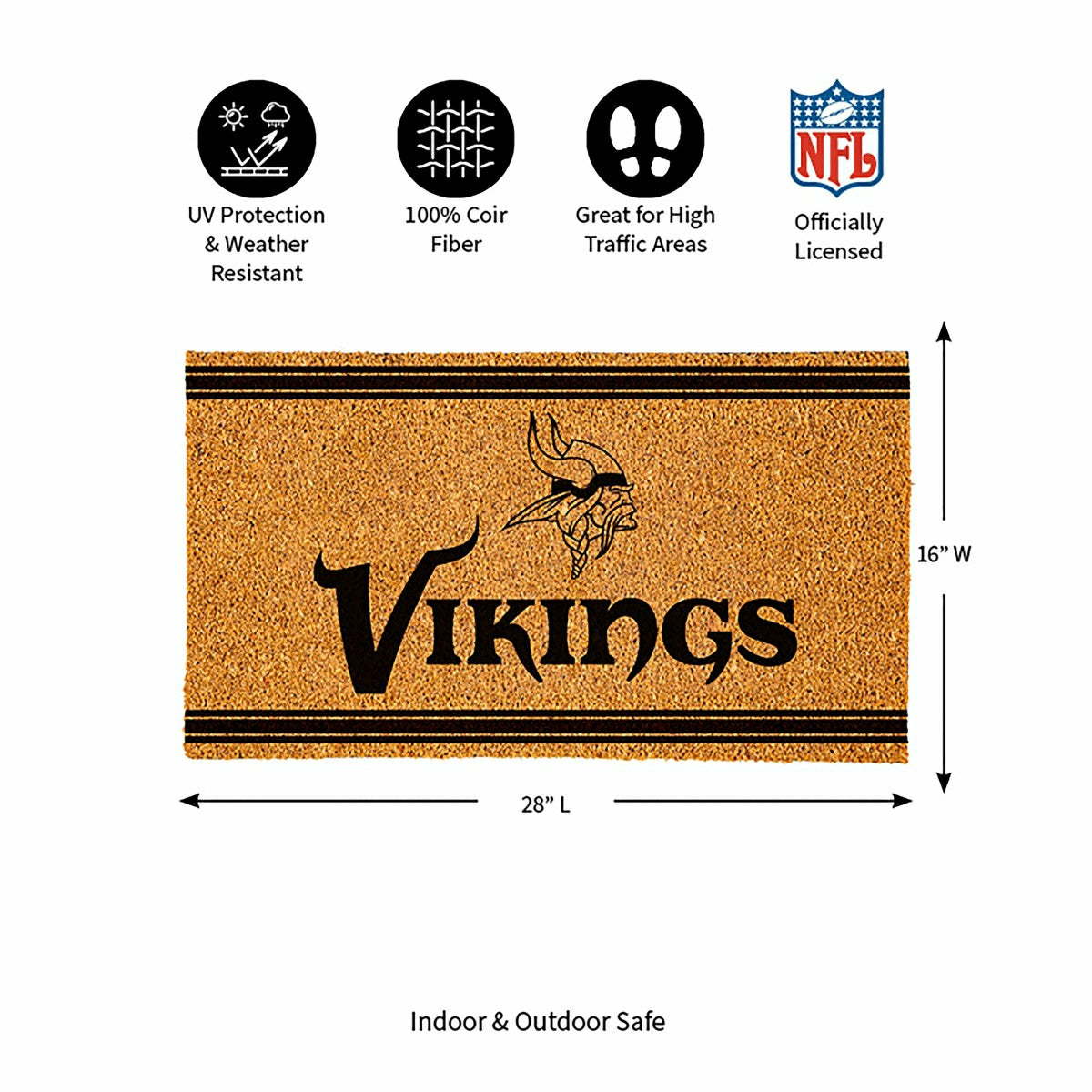 Team Sports America Value - Minnesota Vikings, Coir Mat 1C