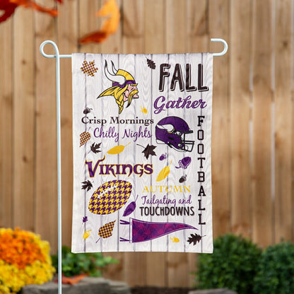 Team Sports America Best Seller - Minnesota Vikings, Moire Flag, GDN, Fall Seasonal