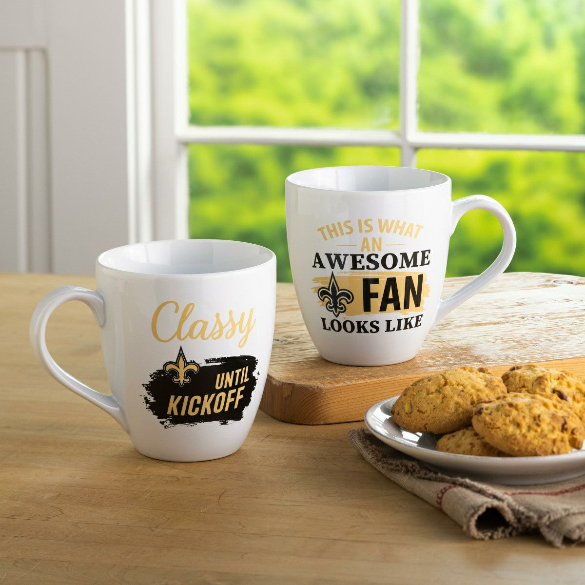 Team Sports America Signature - New Orleans Saints, Ceramic Cup O'Java 17oz Gift Set