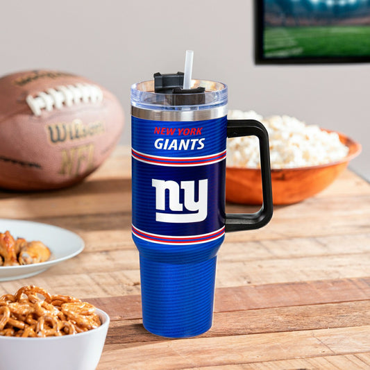 Team Sports America Classic - 40oz Stainless Steel Canyon Cup w/ Straw, New York Giants