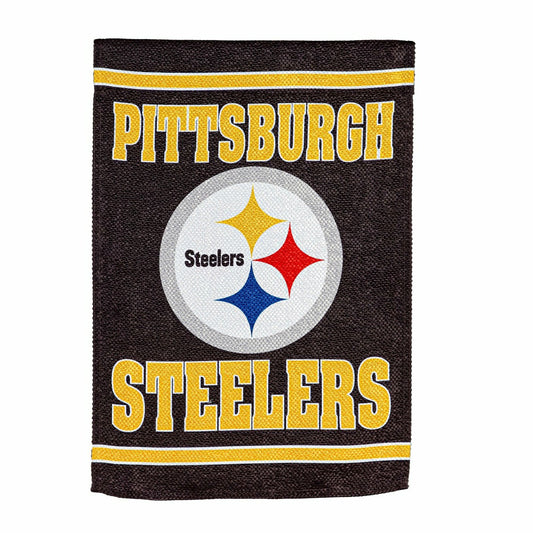 Team Sports America Value - Embossed Suede Flag, House Size, Pittsburgh Steelers