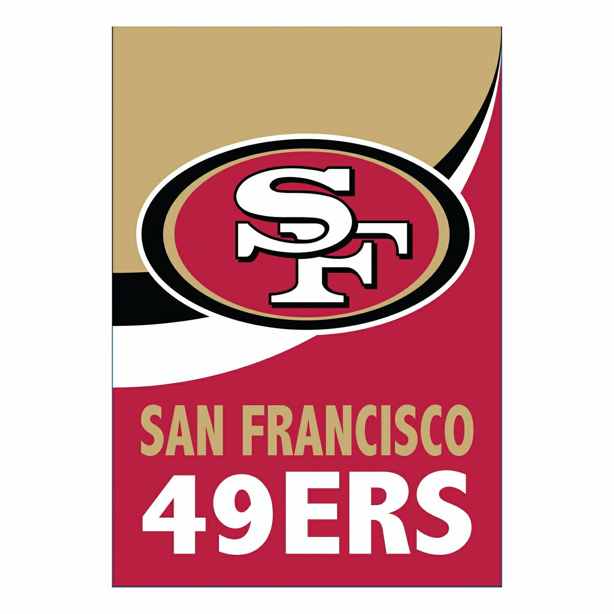 Team Sports America Value - San Francisco 49ers Burlap Flag GDN Size