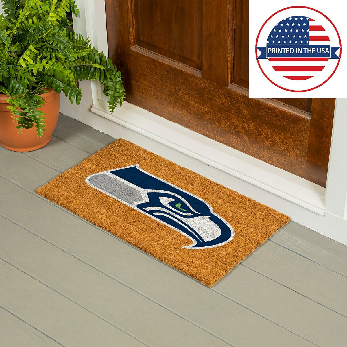 Team Sports America Everyday - Coir Mat, 16"x28", Seattle Seahawks