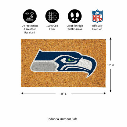 Team Sports America Everyday - Coir Mat, 16"x28", Seattle Seahawks