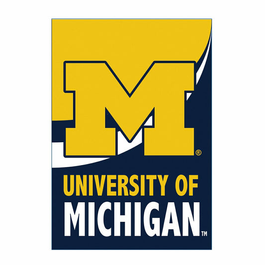 Team Sports America Trending - University Of Michigan Burlap House Flag