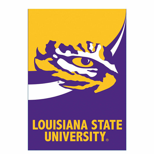 Team Sports America Exclusive - Louisiana State University Burlap Flag House Size