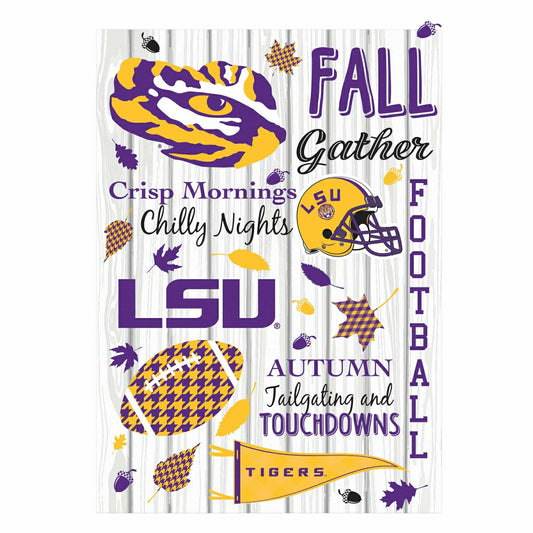 Team Sports America Essential - Louisiana State University, Moire Flag, House Size, Fall Seasonal